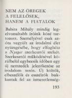Elek Artúr Babitsról. Levelek, tanulmányok. [Miniatűr kötet.]
Budapest, 1984. (Ságvári Endre Nyomda...