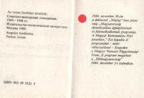 A Magyar Nemzeti Függetlenségi Front programja. 1944. december 3. [Miniatűr kötet, számozott.]
(Bud...