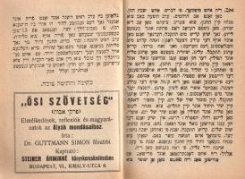 Zsebnaptár 1941-42. Tartalmazza a szombati és hétköznapi mincha, máriv, az étkezés utáni, lefekvés e...