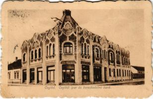 1917 Cegléd, Árpád tér, Ipari és Kereskedelmi bank, bútor raktár, szövetkezet. Sarik Gyula kiadása