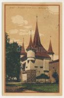1917 Brassó, Kronstadt, Brasov; Katalin-kapu / Poarta Ecaterinei / gate (ázott / wet damage)