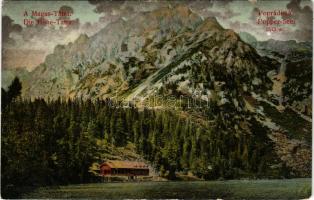 Tátra, Magas-Tátra, Vysoké Tatry; Poprádi-tó. Divald Károly műintézete 1824-1908. / Popradersee / Po...