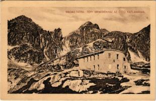 Tátra, Magas-Tátra, Vysoké Tatry; Téry menedékház az Öttó katlanában. Turistaság és Alpinizmus kiadá...