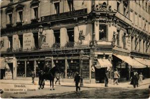 1914 Dresden, Ecke Schlossstrasse und Altmarkt, Café Central. Kunstverlag Max Köhler / street view, ...