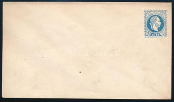 1867 Használatlan 10kr díjjegyes boríték WZ2 A-mintájú hajtókával (9.000)