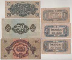 1944. 1P "Vöröshadsereg Parancsnoksága" (3db, 2xklf: vízszintes alapnyomat nagy hátlapi ny...