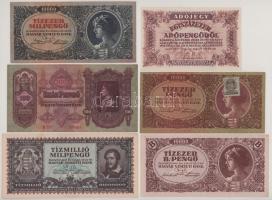 1930. 100P + 1945. 10.000P eltolódott nyomat + 1946. 10.000MP + 10.000.000MP + 10.000BP + 100.000AP ...