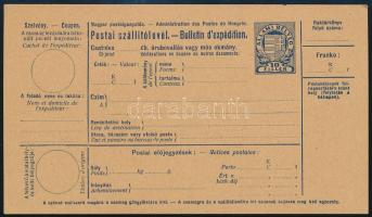 ~1910 Használatlan 10f illetékjegyes kétnyelvű postai szállítólevél