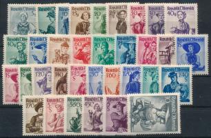 Ausztria 1948/1951 Népviseletek sor Mi 893-926 (Mi EUR 250.-)