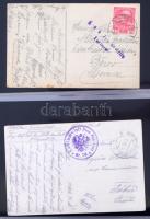 Levélberakó közte főleg külföldi küldemények és képeslapok, magyar tábori posták