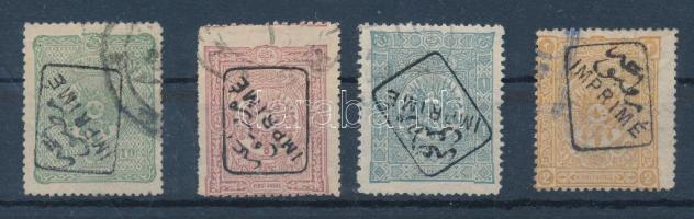 Törökország 1892 Hírlapbélyegek Mi 74-77 (Mi EUR 470.-) garancia nélkül / no guarantee