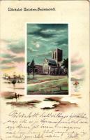 1900 Balatonszárszó, Szárszó; fantázia művészlap. litho (EK)