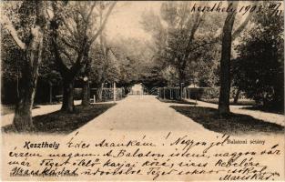 1903 Keszthely, Balaton-parti sétány. Hermann Kampmann kiadása (EK)