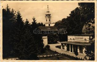 1933 Daruvár, Daruvar, Daruwar; Kupaliste, Pogled na park / spa park, bathhouse (EK)