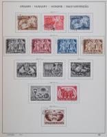 1871-1975 Schaubek előnyomott album, benne néhány bélyeggel, hiányos sorokkal a 1914-1959 közötti id...