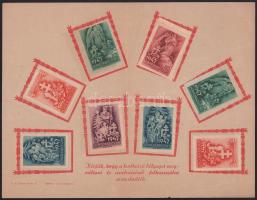 1942 Honvédkarácsony 8 db segélybélyeg