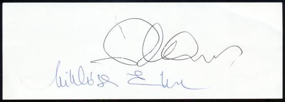 Placido Domingo és Miklósa Erika autográf aláírása koncertjegyen / Autograph signed