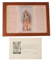 1941 Csíksomlyó (Erdély), elismervény a földrengés által megrongált csíksomlyói kegytemplom restaurá...