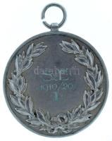 1920 k. Kerékpáros sport díjérem, jelzett Ag "SzE 1910/20 II." gravírozással, füllel (20,8...
