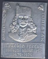 1676-1976. II. Rákóczi Ferenc jubileumi emléktúrák plakett T:2