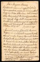 1905 Désakna (Ocna Dejului), Erdély, idős pár portréja, vizitkártya, jelzés nélkül, hátoldalán kézze...