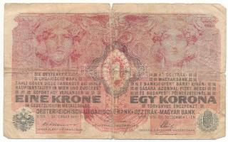 1916. 1K "7337 121154" "7000" fölötti sorozatszámmal T:VG
Hungary 1916. 1 Koron...