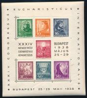 1938 Eucharisztikus blokk (10.000) (halvány folt / light spot)