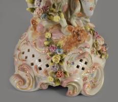 Aufsatz - Asztalközép Meissen, ca 1910. Ritzenhoff and Becker. Kézzel festett, jelzett, minimális le...