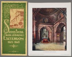Szent Antal Kollégium Esztergom 1928-1948. (Nagyatád, 1948, Benyák János-ny.), 6 sztl. lev. Kiadói p...