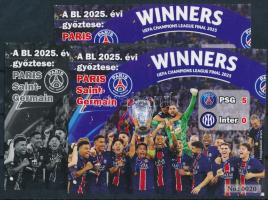 2025 BL 2025 győztese: PSG 3db-os emlékív garnitúra 0020 sorszámmal