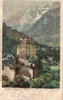 Landeck castle litho