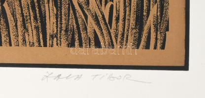 Zala Tibor (1920-2004): Papírvirágok, 1989. Szitanyomat, papír. Jelzett. Művészpéldány E.A. IV/X szá...
