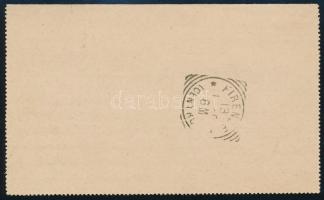 1901 10f díjjegyes zárt levelezőlap 3 db kiegészítéssel Olaszországba küldve