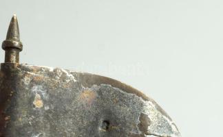 Ezüst (Ag) besamin tartó torony, ca 1900 jelzett, m: 22 cm, 171 g /// Silver (Ag) Besamin holder tow...