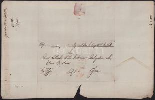 1835 Katonai bíróság (k. k. Judicium Delegatum Militare) részére Budára küldött 2 db levél, az egyik...