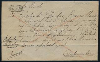 1829 Franco levél "Temesvár" - Debrecen