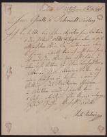 1846 Beszterce (Bistritz), Gierth &amp; Schmidt cég részére Pozsonyba (Pressburg) küldött, német...