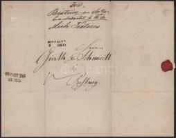 1846 Beszterce (Bistritz), Gierth &amp; Schmidt cég részére Pozsonyba (Pressburg) küldött, német...