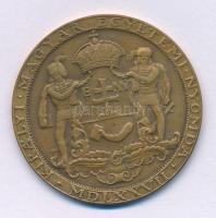 Szántó Gergely (1886-1962) 1920-1930 k. "Királyi Magyar Egyetemi Nyomda" egyoldalas bronz ...