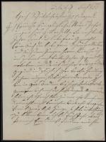1833 Beszterce (Bistritz), Kovásznay Sámuel német nyelven írt levele