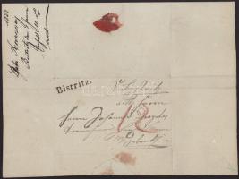 1833 Beszterce (Bistritz), Kovásznay Sámuel német nyelven írt levele