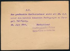 1926 2 x 200K + 8f vegyes portó Ausztriából érkezett levelező lapon