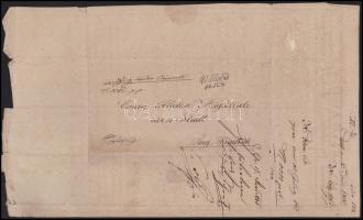 1845 Ungarisch-Hradisch (Uherské Hradiště, Magyar erőd, Morvaország), "Schub-Pass" (kísérő...
