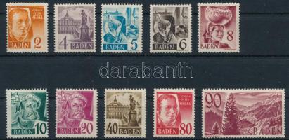 Baden 1948 Mi 28-37 (**Mi EUR 200,-)