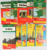 12 db Freytag &amp; Berndt, illetve Falk térkép: Erdély, Szlovénia, Horvátország, Észak-Olaszors...
