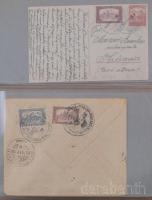 1920-1926 44 db levél, levelezőlap az I. infláció időszakából levélberakóban