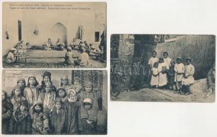 5 db régi orosz népviseletes képeslap / 5 pre-1945 Russian folklore postcards