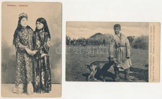 5 db régi orosz népviseletes képeslap / 5 pre-1945 Russian folklore postcards