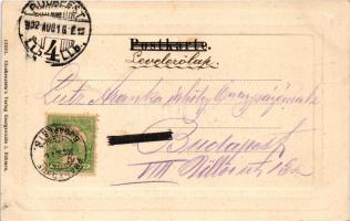 1902 Jiríkov, Georgswalde; Volks-Bürgerschulen. Glockenstein's / school + "PRAGERHOF - BUD...