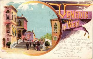 1901 Wien, Vienna, Bécs; Venedig in Wien / Venice in Vienna. Art Nouveau, floral, litho s: N. Girott...